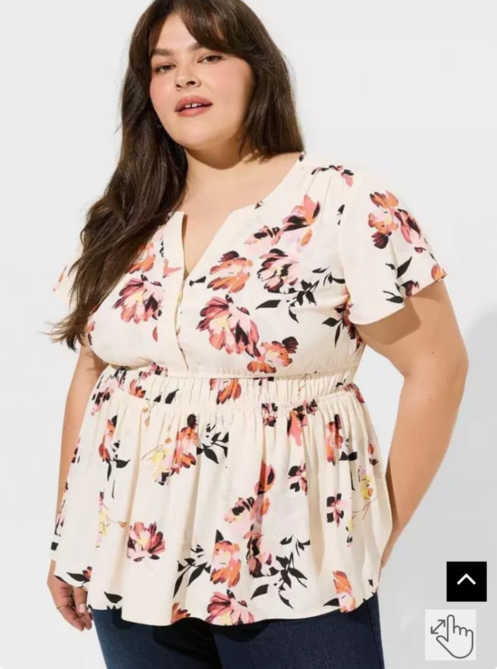 torrid Babydoll Flutter Sleeve Blouse